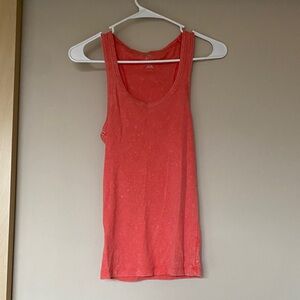 aerie Coral Scoop Neck Tank Top
